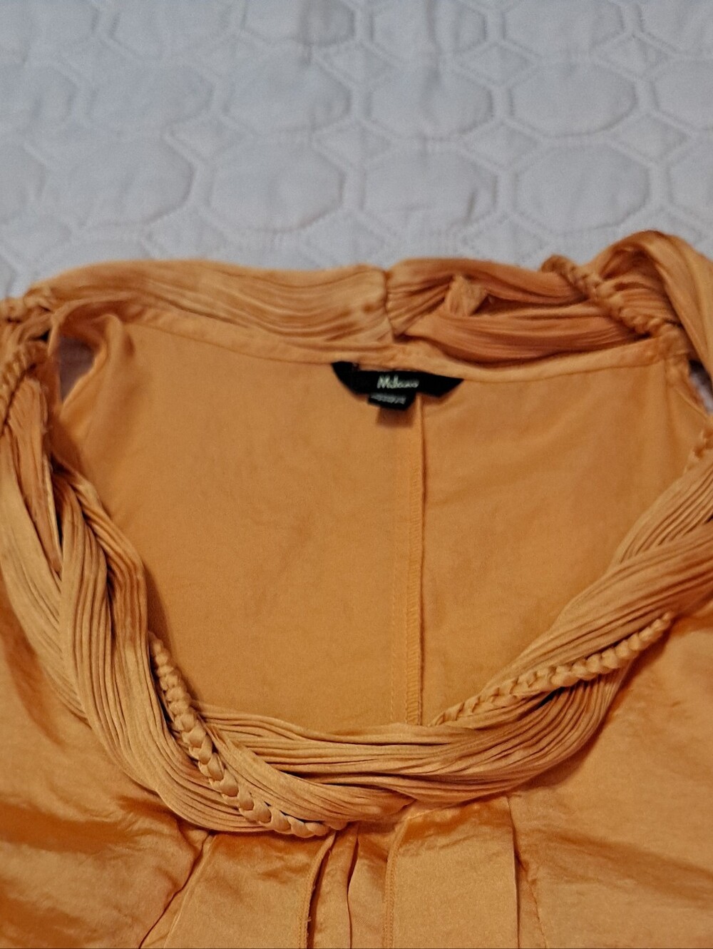 Milani Sleeveless Ruffle Neck Blouse - Yellow Size L - Picture 4 of 7
